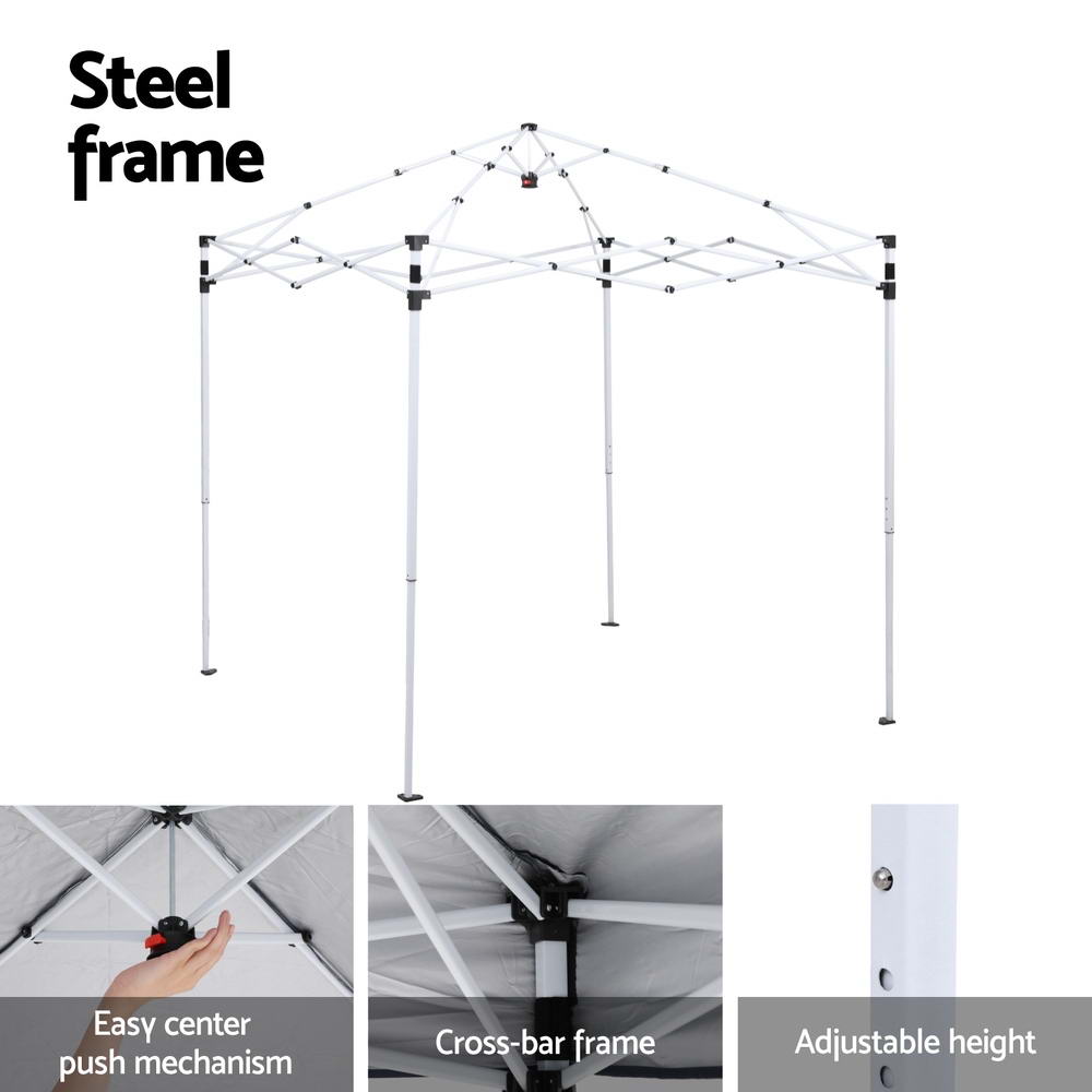 Instahut Gazebo 2x2m Outdoor Patio Garden Marquee Shade Grey 6