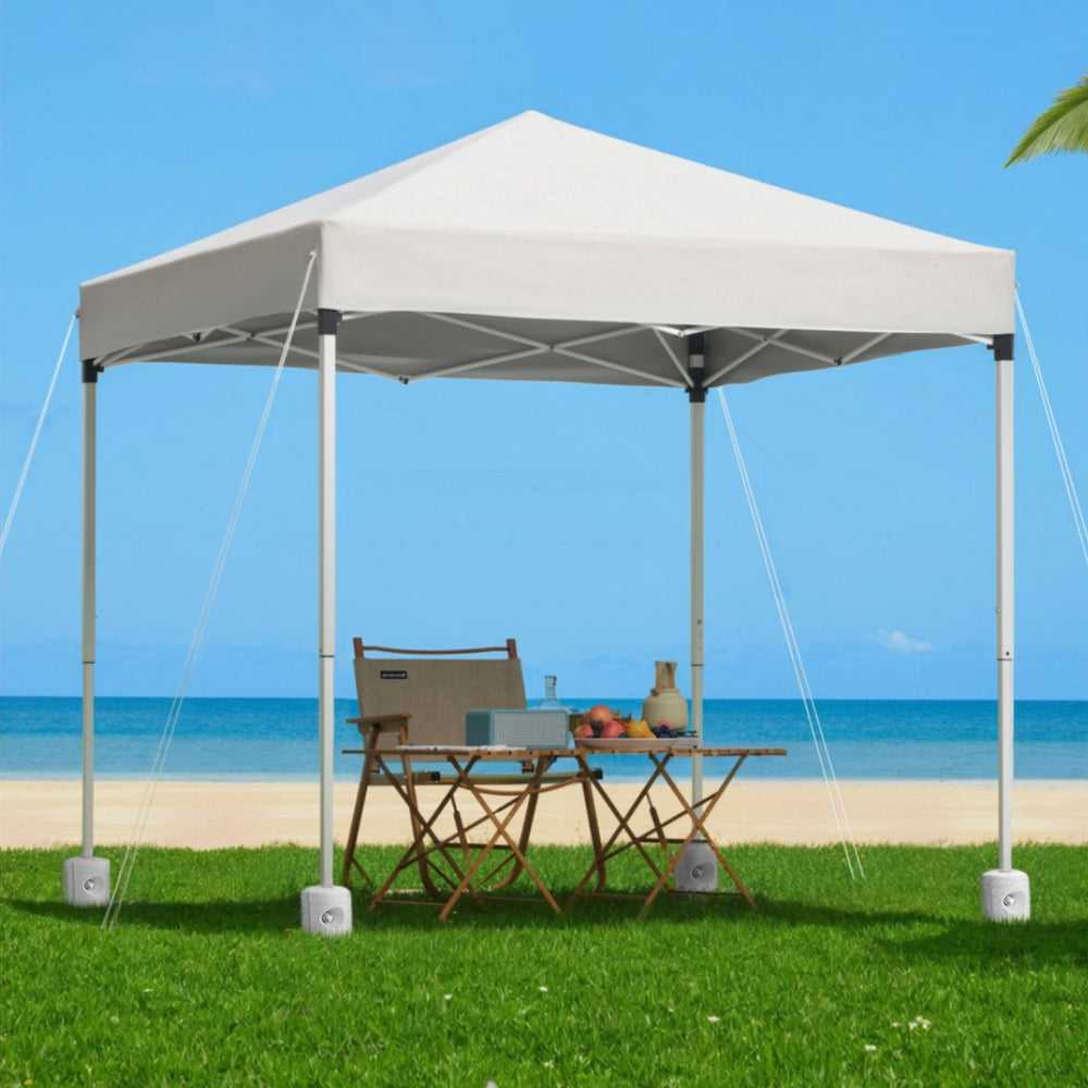 Instahut Gazebo 2x2m Outdoor Patio Garden Marquee Shade w/ Base Pods White 7
