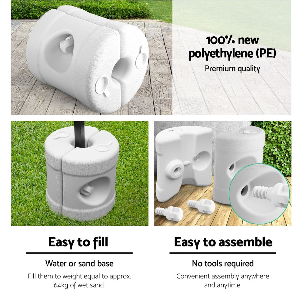 Instahut Gazebo Pop Up Marquee 3x4.5 Folding 500D Wedding Tent Base Pod Black 6