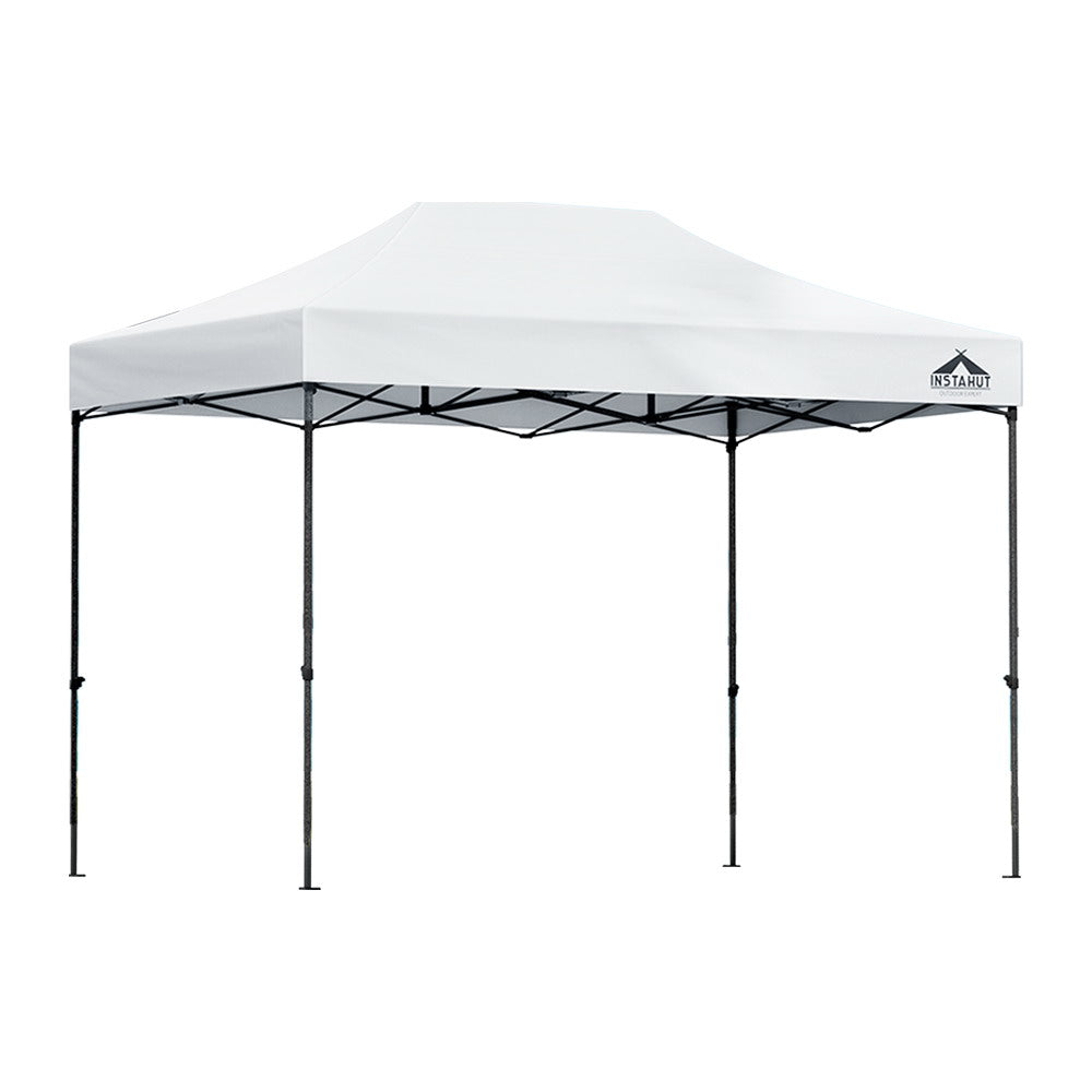 Instahut Gazebo Pop Up 3x4.5m w/Base Podx4 Marquee Folding Outdoor Wedding Camping Tent Shade Canopy White 7