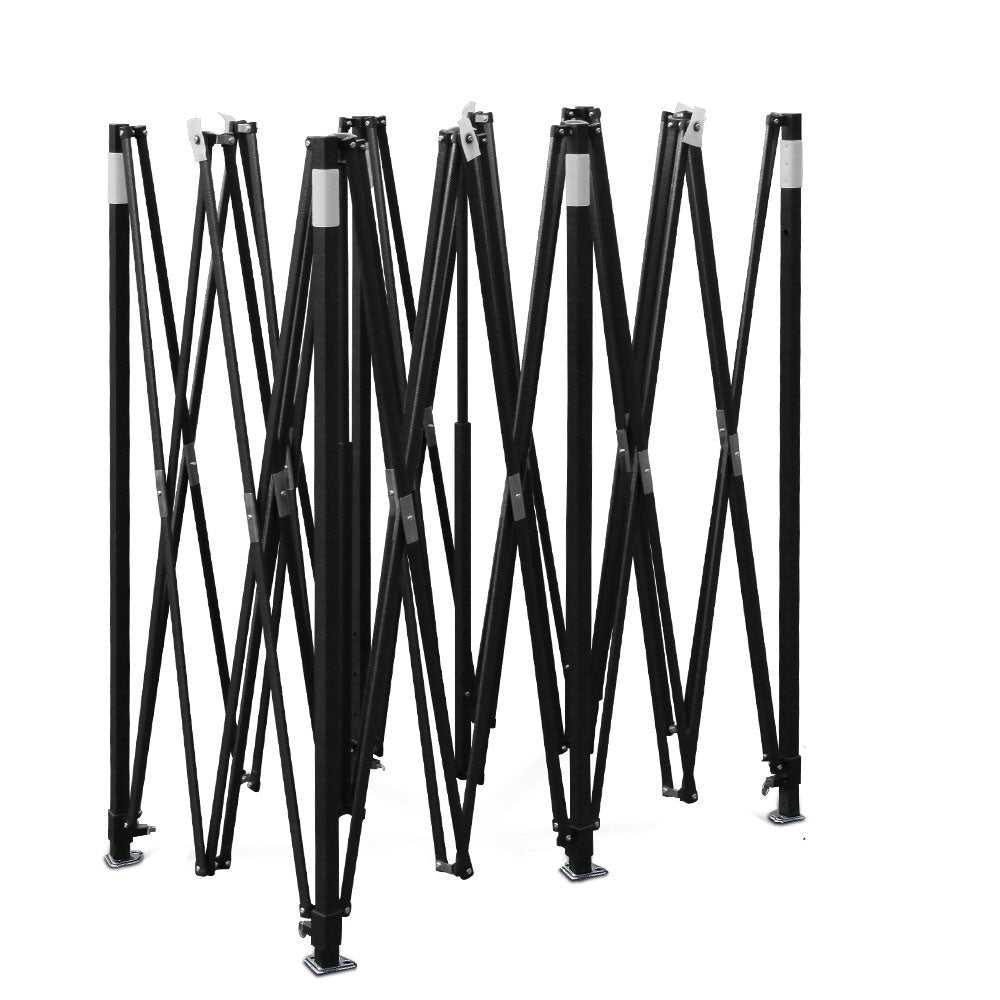 Instahut Gazebo Pop Up Marquee 3x6 Folding Outdoor 500D Tent Base Pod Black 3