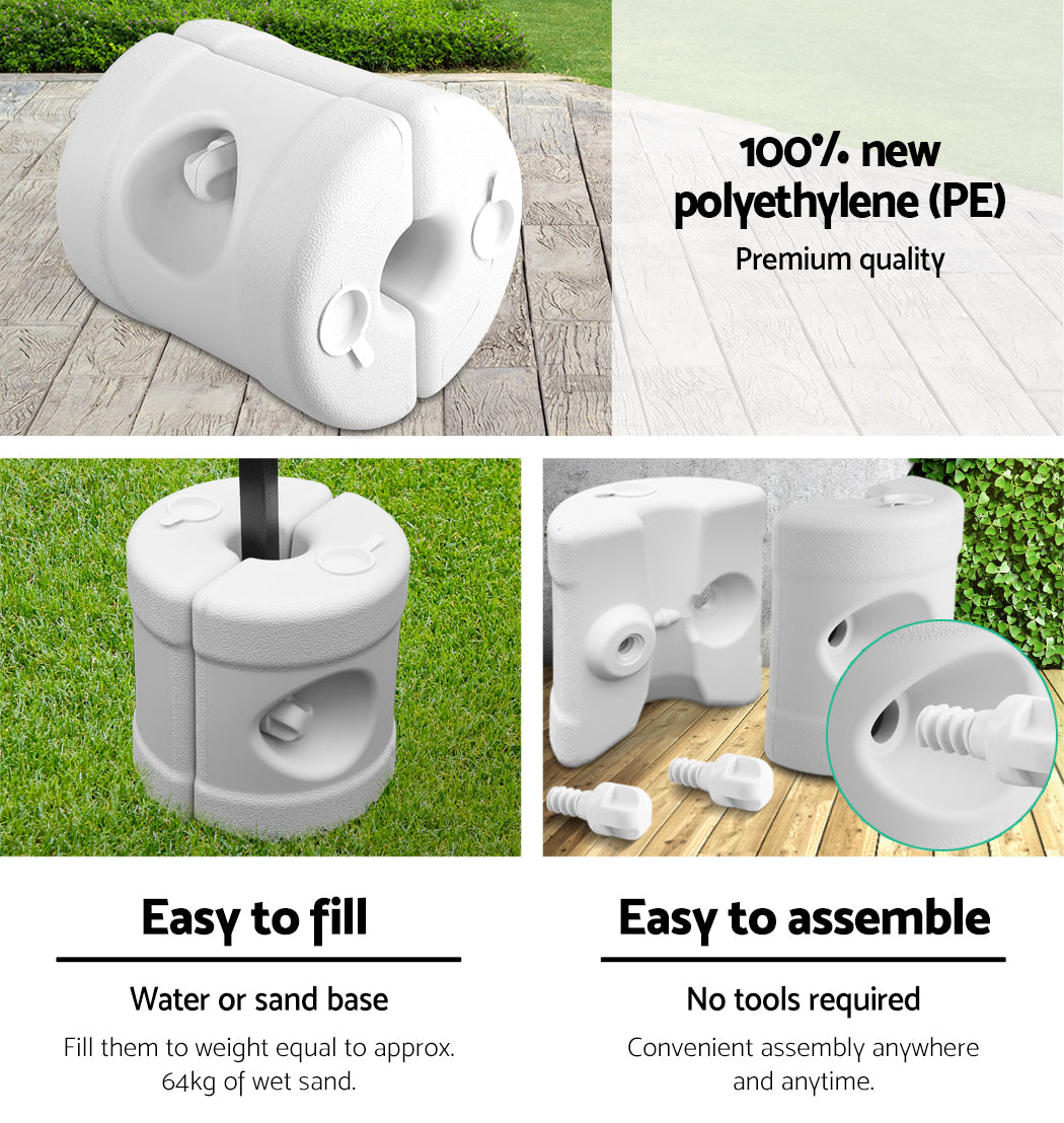 Instahut Gazebo Pop Up Marquee 3x6 Folding Outdoor 500D Tent Base Pod Black 6