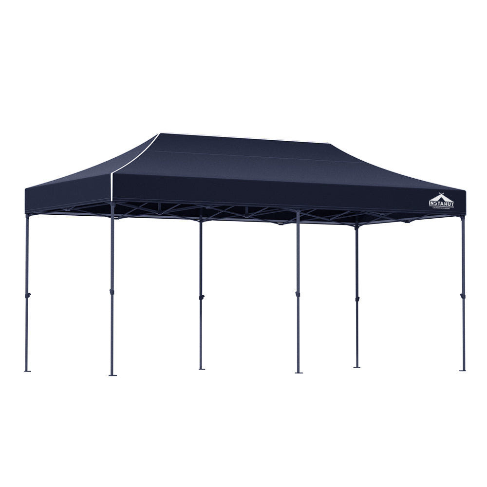 Instahut Gazebo Pop Up Marquee 3x6 Folding Tent Wedding 500D Oxford Camping Navy 8