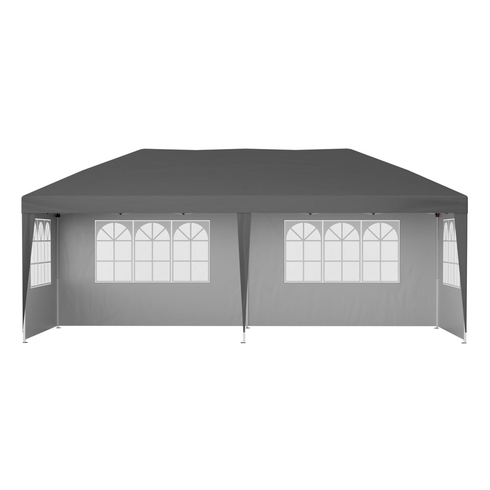 Instahut Gazebo 3x6m Pop Up Marquee Wedding Party Outdoor Camping Canopy Grey 3