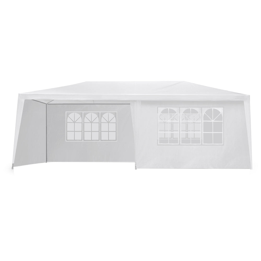 Instahut Gazebo 3x6m Marquee Wedding Party Tent Outdoor Camping Side Wall Canopy 6 Panel White 3