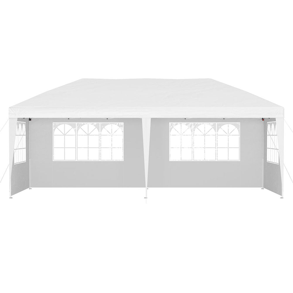 Instahut Gazebo Pop Up Marquee 3x6m Wedding Party Outdoor Camping Tent Canopy Side Wall White 3