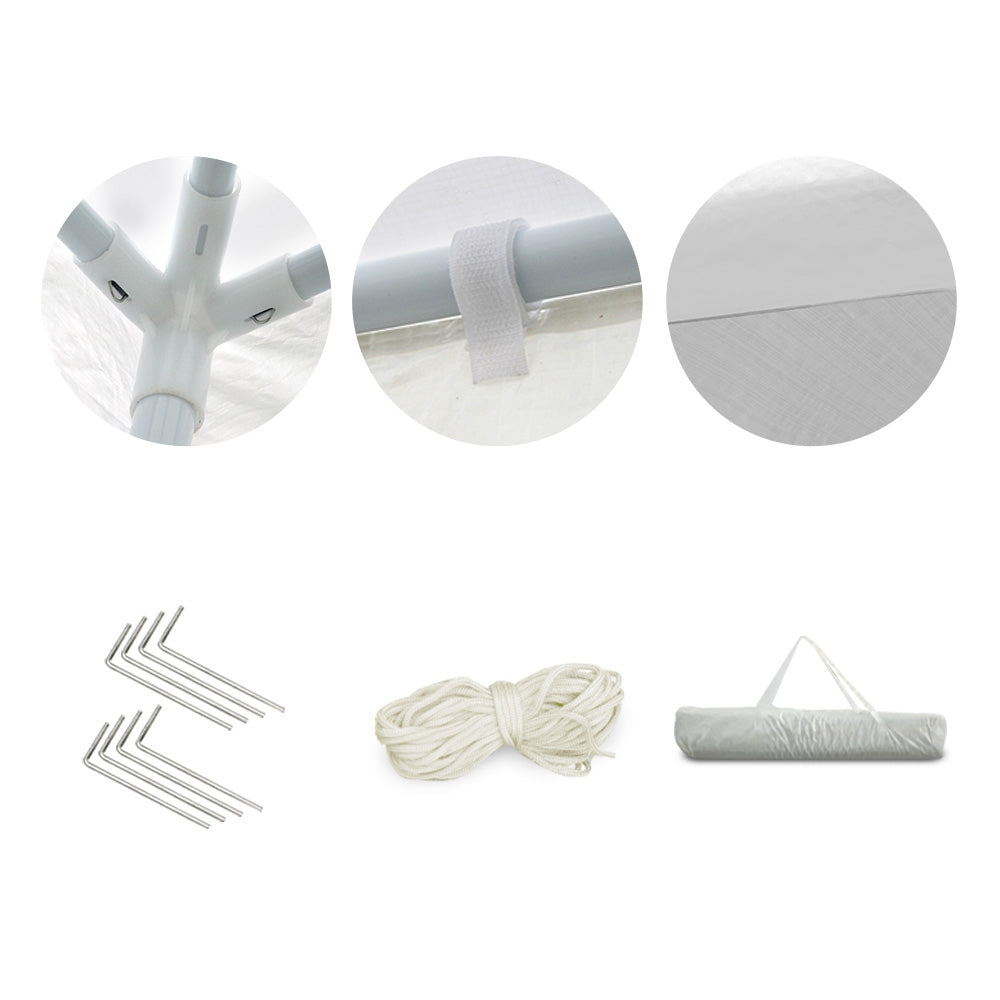 Instahut Gazebo 3x3m Wedding Party Marquee Tent Outdoor Event Camping Canopy Shade White 3