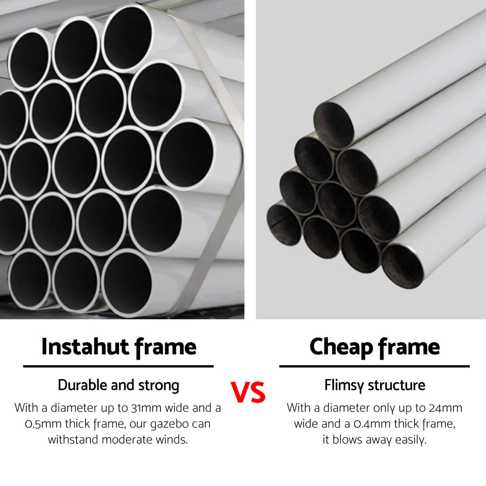 Instahut Gazebo 3x9m Wedding Party Marquee Tent Outdoor Event Camping Shade Blue 6