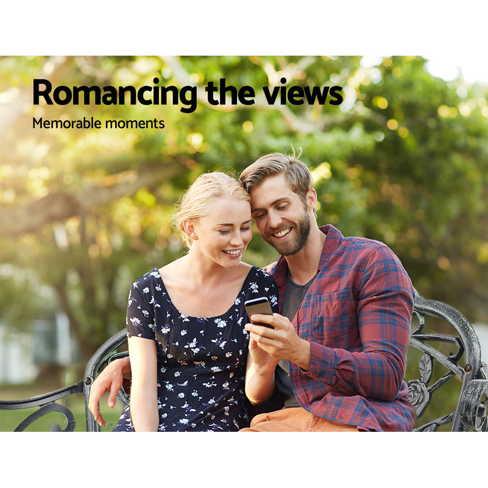 Gardeon Outdoor Garden Bench Seat 100cm Cast Aluminium Patio Chair Vintage Green 6