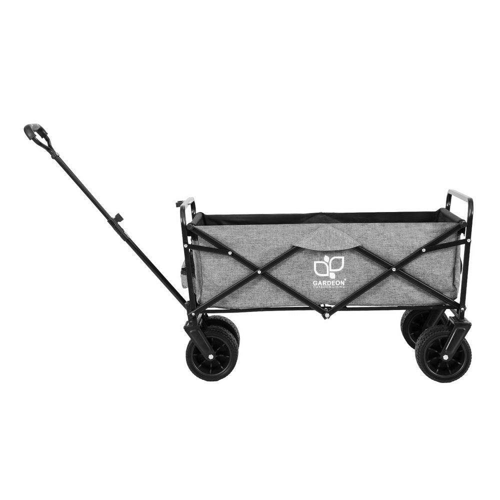 Gardeon Garden Cart with Cargo Net Grey 3