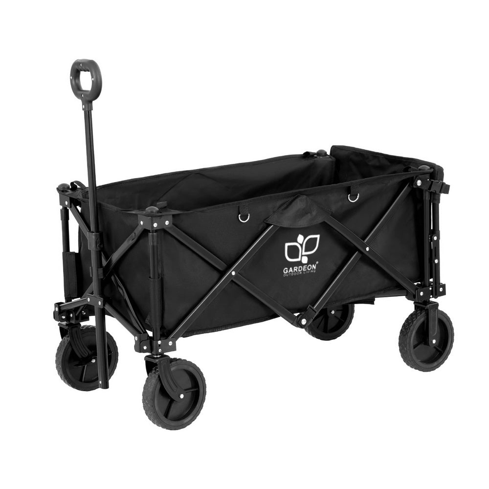 Gardeon Garden Cart with Opening Rear Black 3