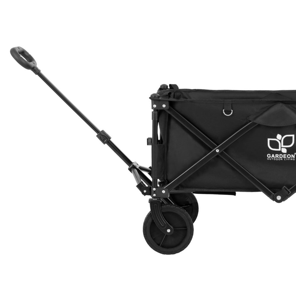 Gardeon Garden Cart with Opening Rear Black 4