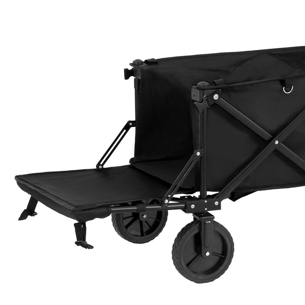 Gardeon Garden Cart with Opening Rear Black 5