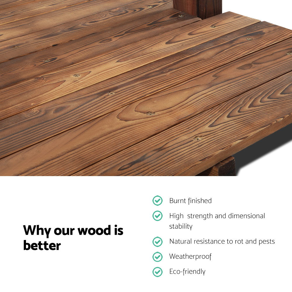 Gardeon Garden Decor Outdoor Ornament Wooden Bridge 160cm 5