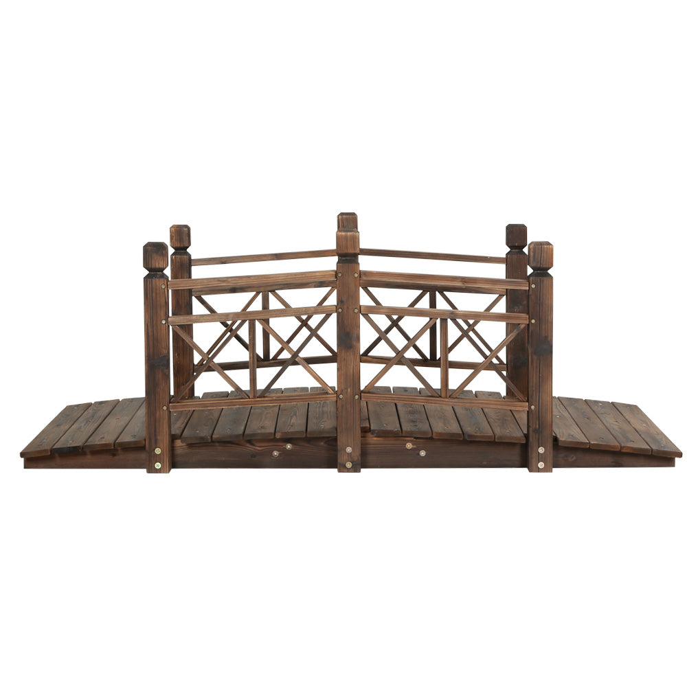 Gardeon Garden Decor Outdoor Ornament Wooden Bridge 150cm 4