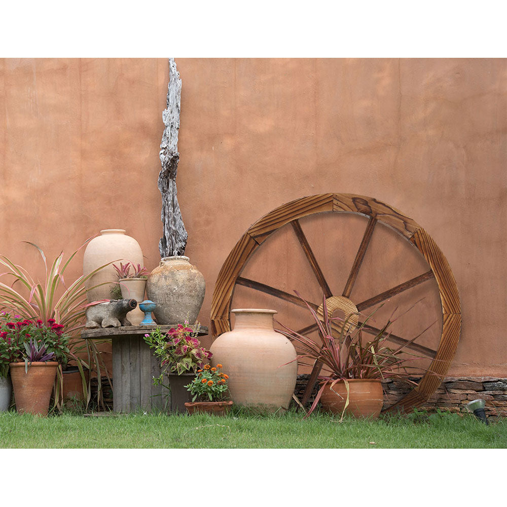 Gardeon Garden Decor Outdoor Ornament 2X Wooden Wagon Wheel 7