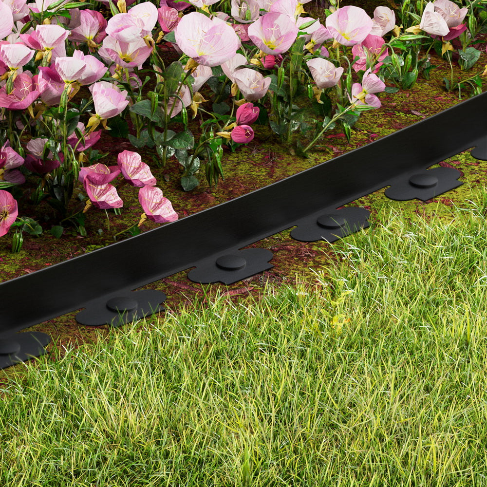 Green Fingers Garden Edging 5CM x 10M Border Support Landscape Edge Black X5 5