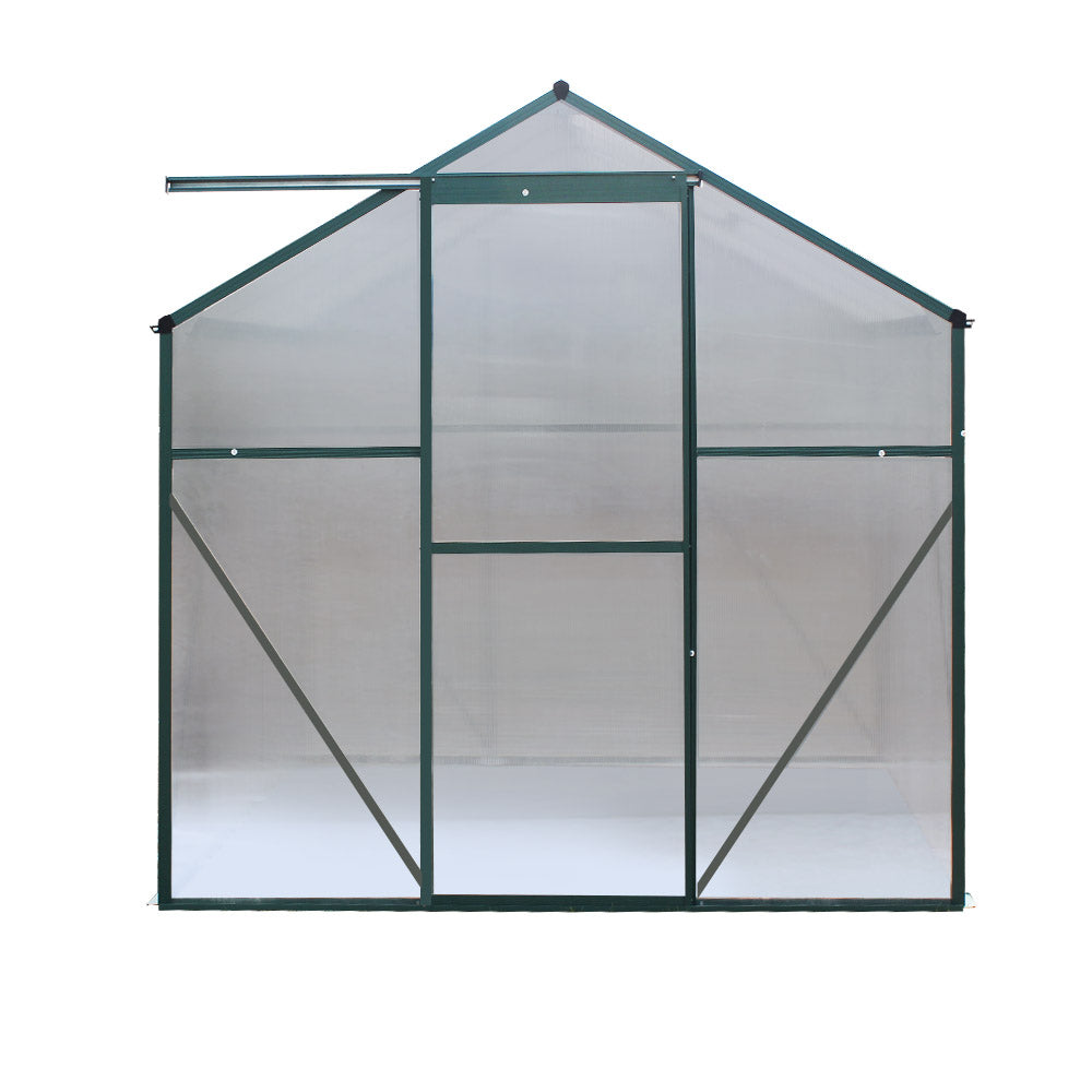 Green Fingers Greenhouse 1.9x1.9x1.83M Aluminium Polycarbonate Green House Garden Shed 3