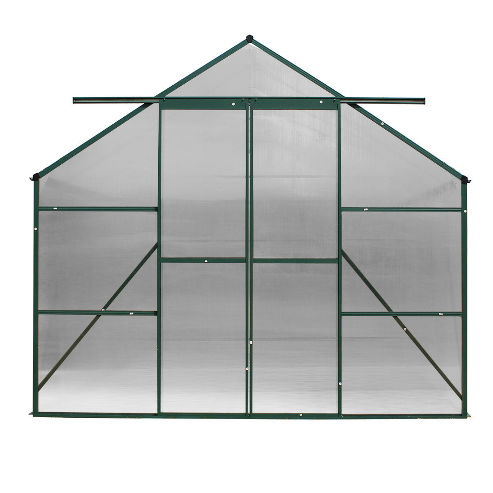 Green Fingers Greenhouse 5.1x2.44x2.1M Aluminium Polycarbonate Green House Garden Shed 3