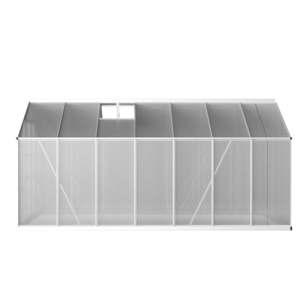 Green Fingers Greenhouse 4.1x2.5x2.26M Double Doors Aluminium Green House Garden Shed 4