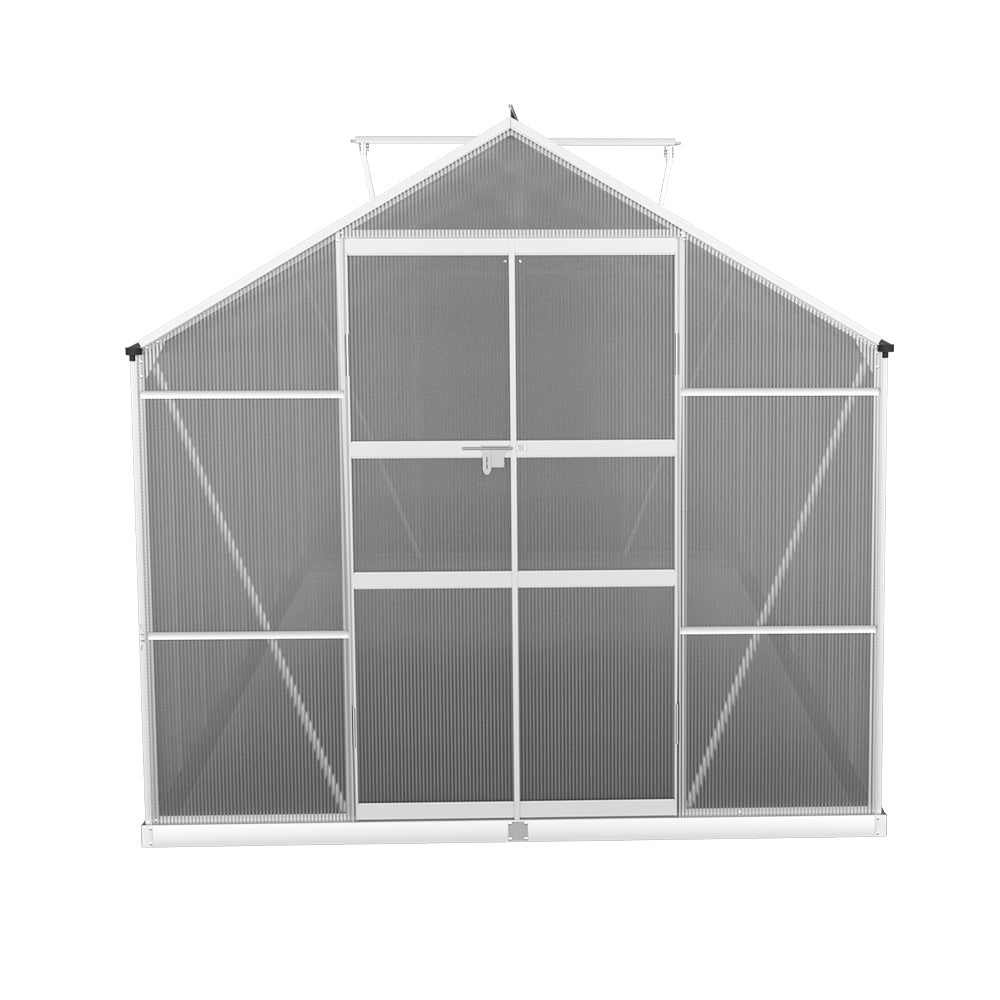 Green Fingers Greenhouse 4.7x2.5x2.26M Double Doors Aluminium Green House Garden Shed 4