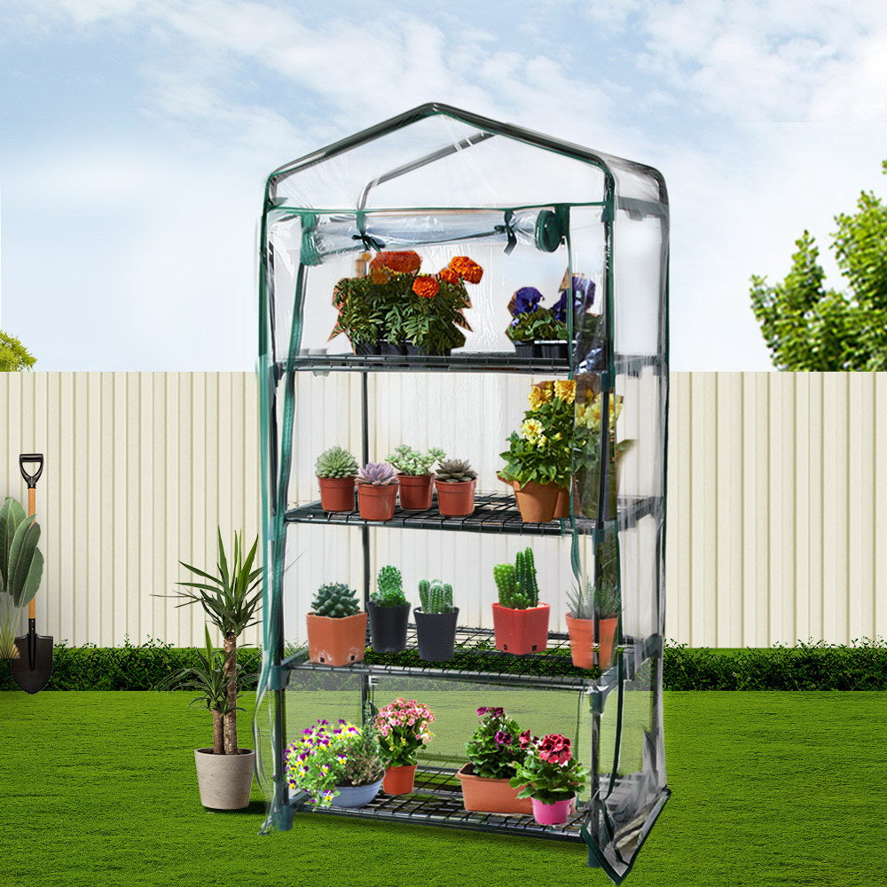 Green Fingers Greenhouse 4 Tiers Mini Green House Garden Bed Planter Box 1.6x0.7x0.5M 8