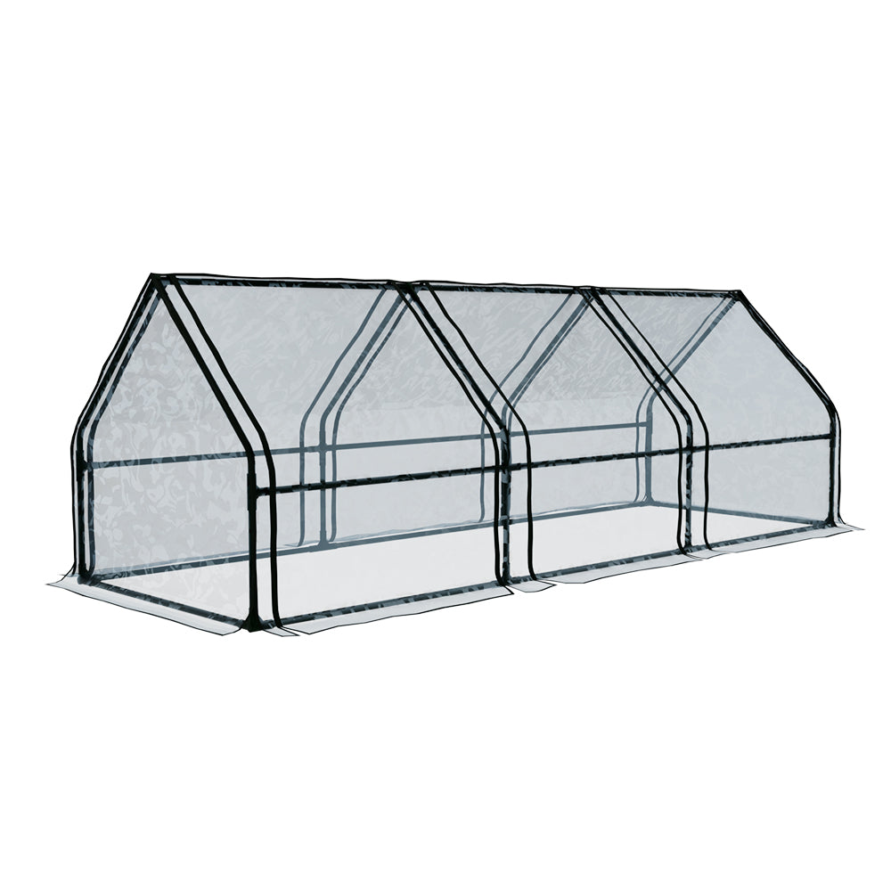 Green Fingers Greenhouse 2.7x0.9x0.9M Mini Green House Raised Garden Bed Planter Box 7