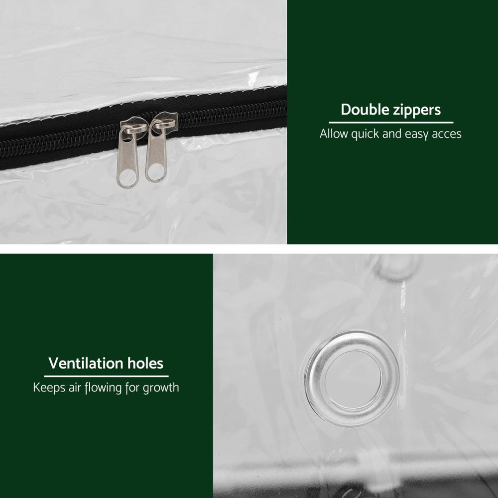 Green Fingers Mini Greenhouse 50x25x25cm PVC Cover for Mushrooms Succulents 6