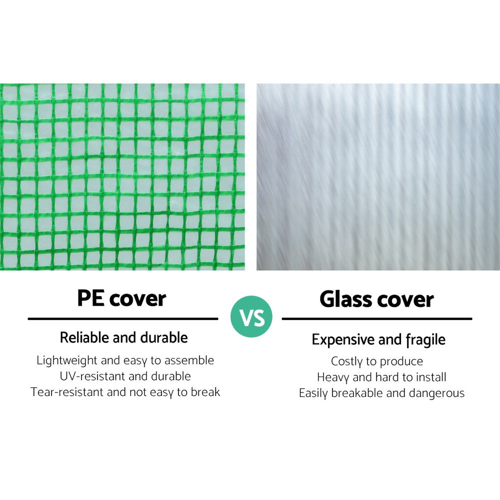 Green Fingers Greenhouse 6x3x2M Walk in Green House Tunnel Plant Garden Shed Dome 5