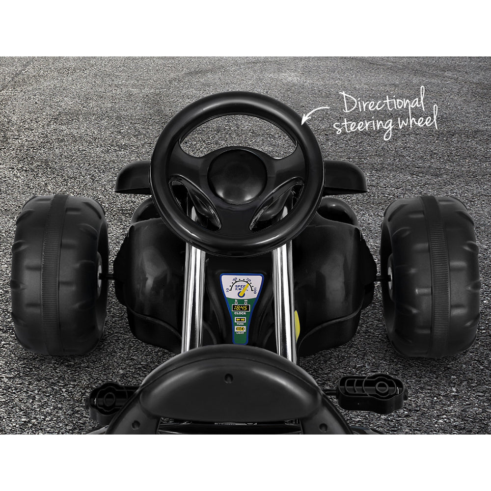 Rigo Kids Pedal Go Kart Ride On Toys Racing Car Plastic Tyre Black 6