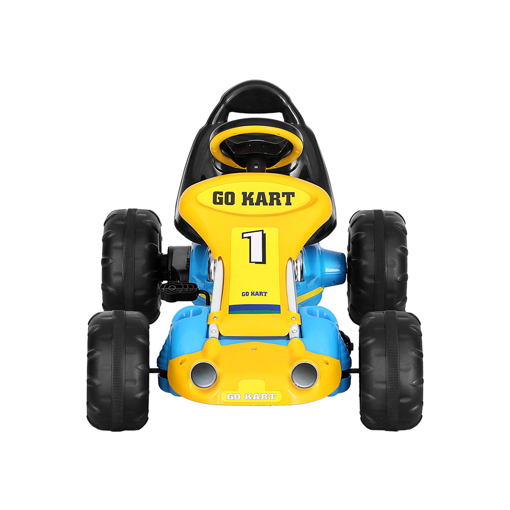 Rigo Kids Pedal Go Kart Ride On Toys Racing Car Plastic Tyre Blue 3