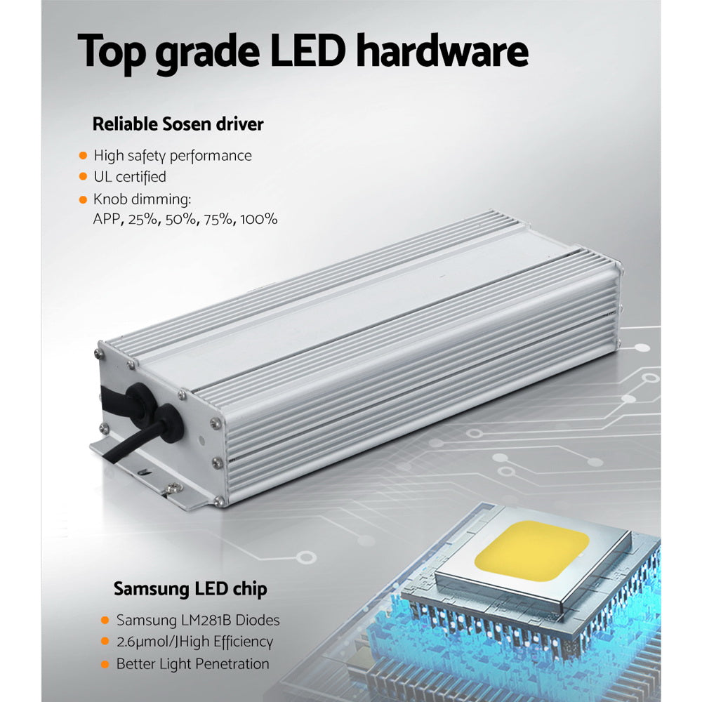Green Fingers Max 3000W Grow Light LED Full Spectrum Indoor Plant All Stage Growth 4