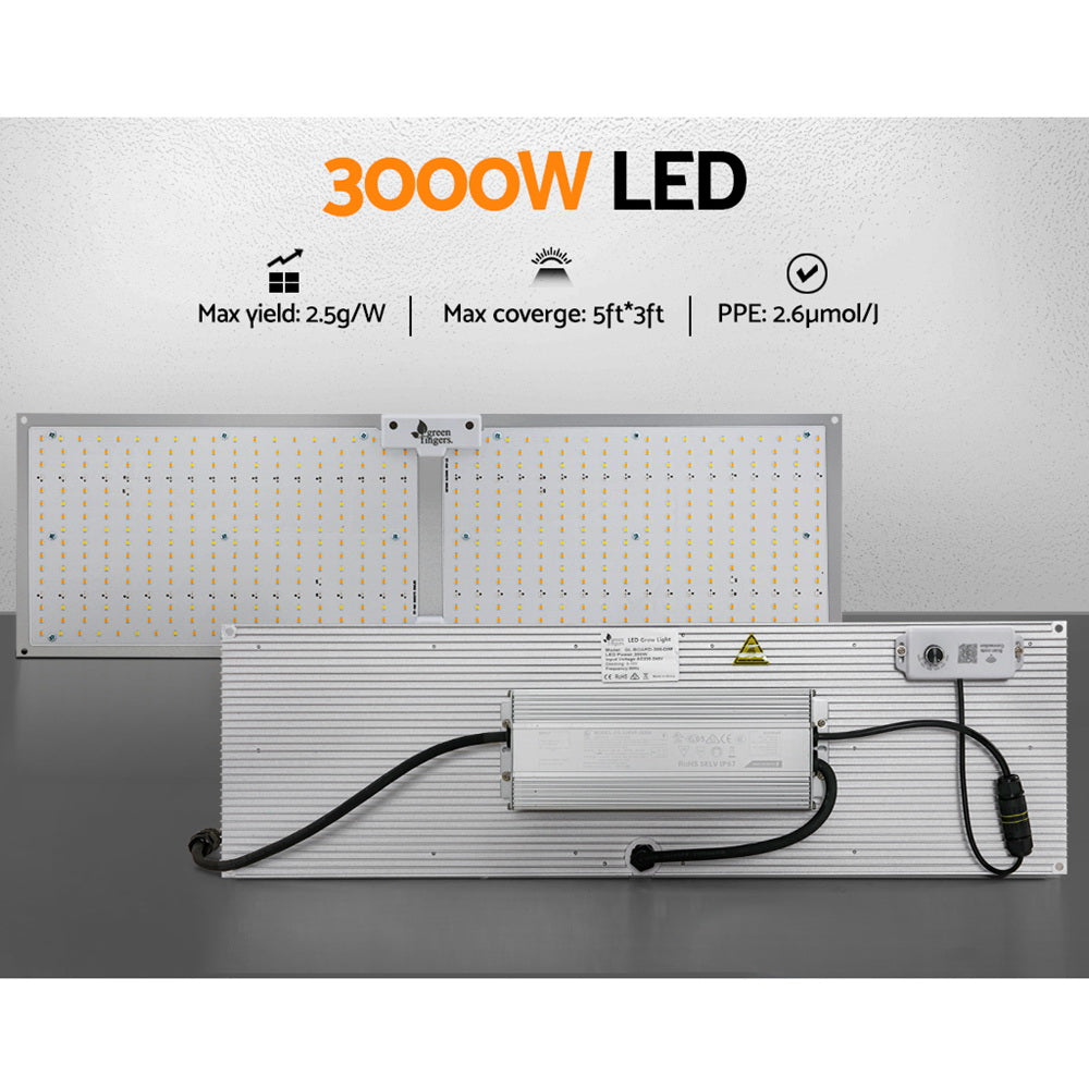Green Fingers Max 3000W Grow Light LED Full Spectrum Indoor Plant All Stage Growth 6