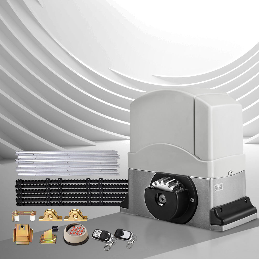 Electric Sliding Gate Opener 1200KG Auto Keypad Hardware Remote 6M