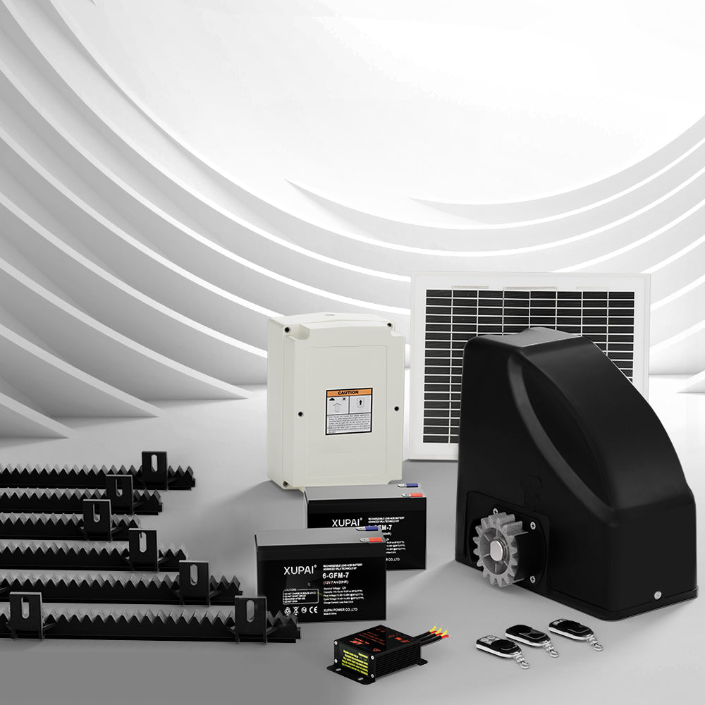 Automatic Sliding Gate Opener Kit 10W Solar 6M 600KG
