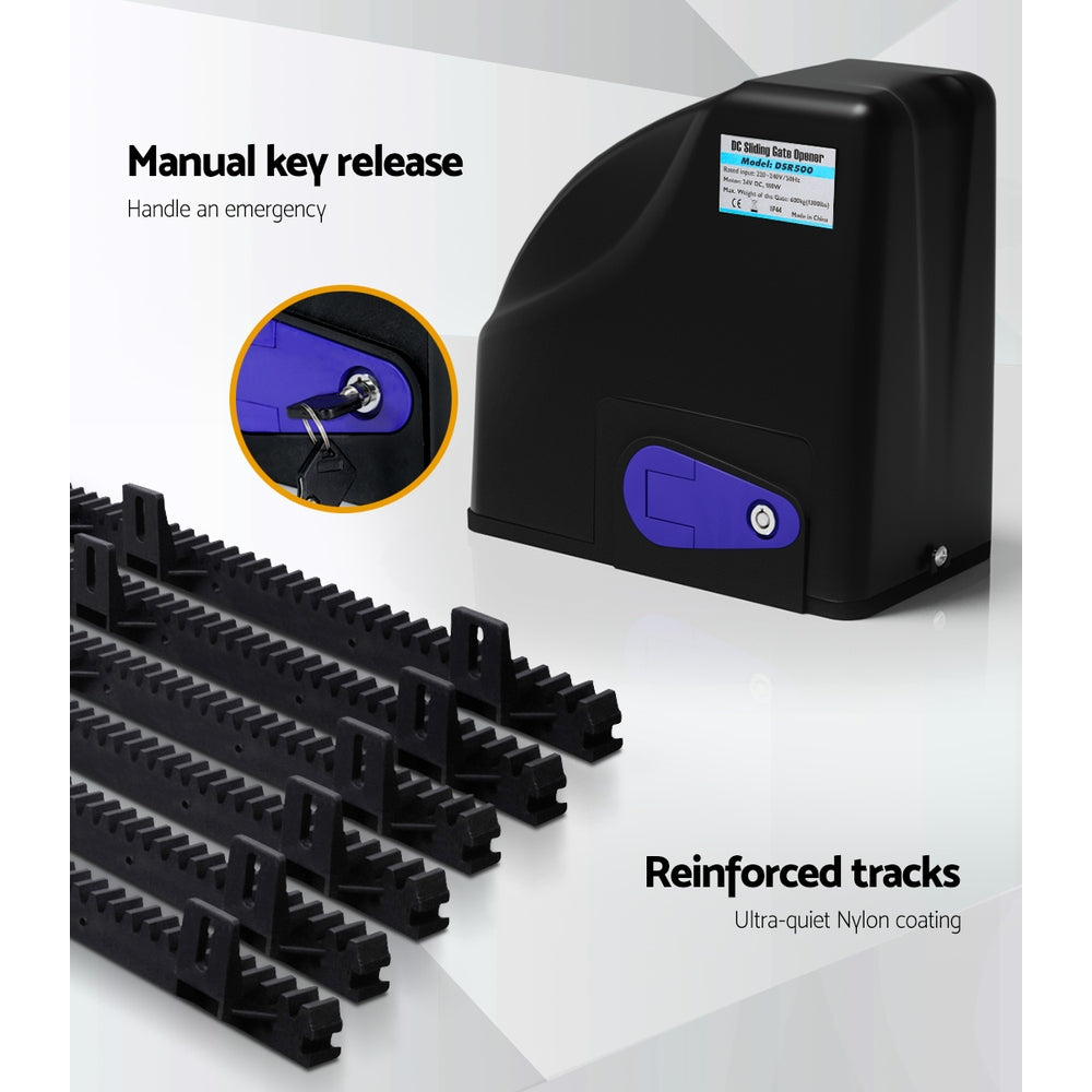 Automatic Sliding Gate Opener Kit 40W Solar 6M 600KG 5