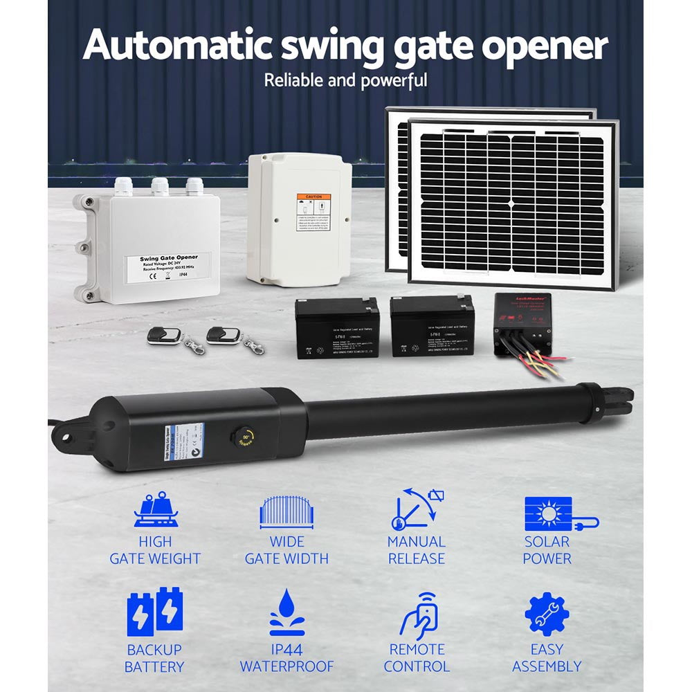 Single Swing Gate Opener 600KG 20W Solar Panel 4