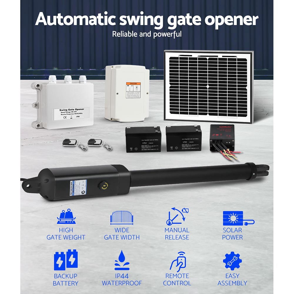 Single Swing Gate Opener 600KG 10W Solar Panel 4