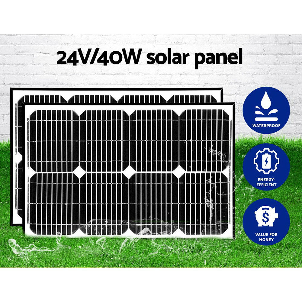 Dual Swing Gate Opener 800KG 40W Solar Panel 5