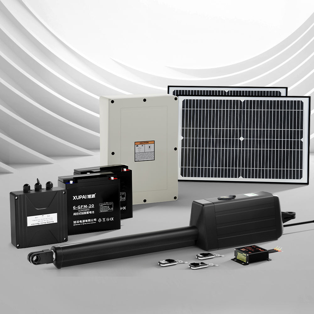 Single Swing Gate Opener 40W Full Solar Power Automatic 7