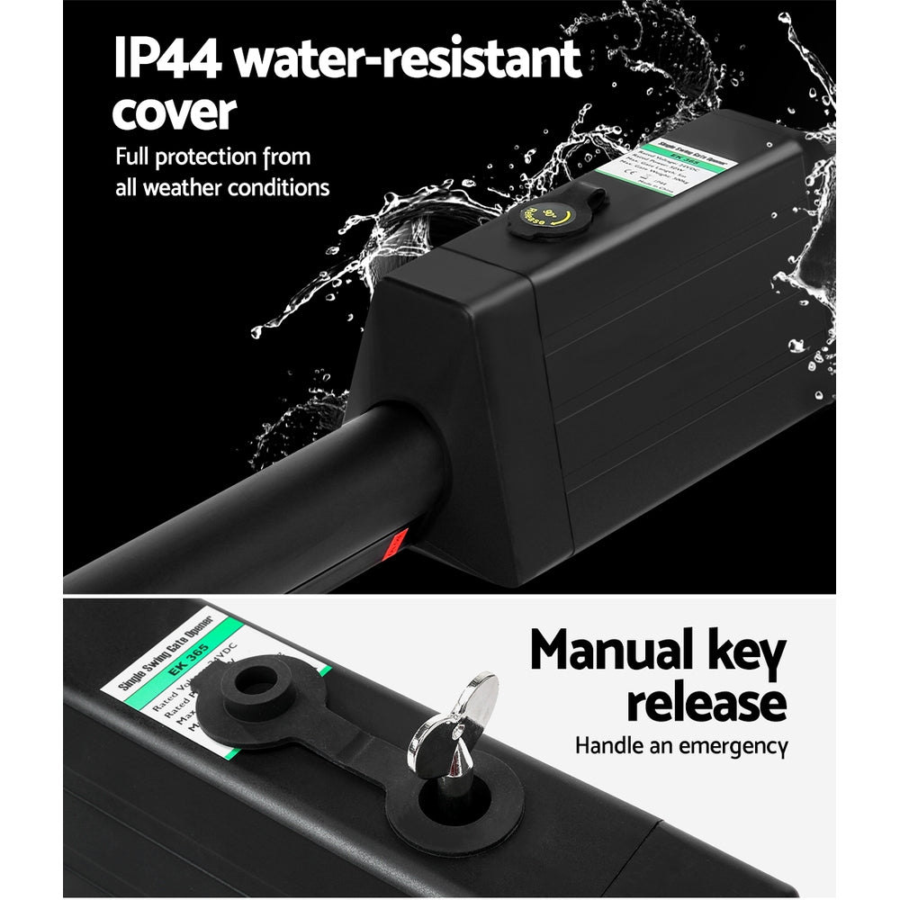 Single Swing Gate Opener 10W Solar Power Automatic Electric 3