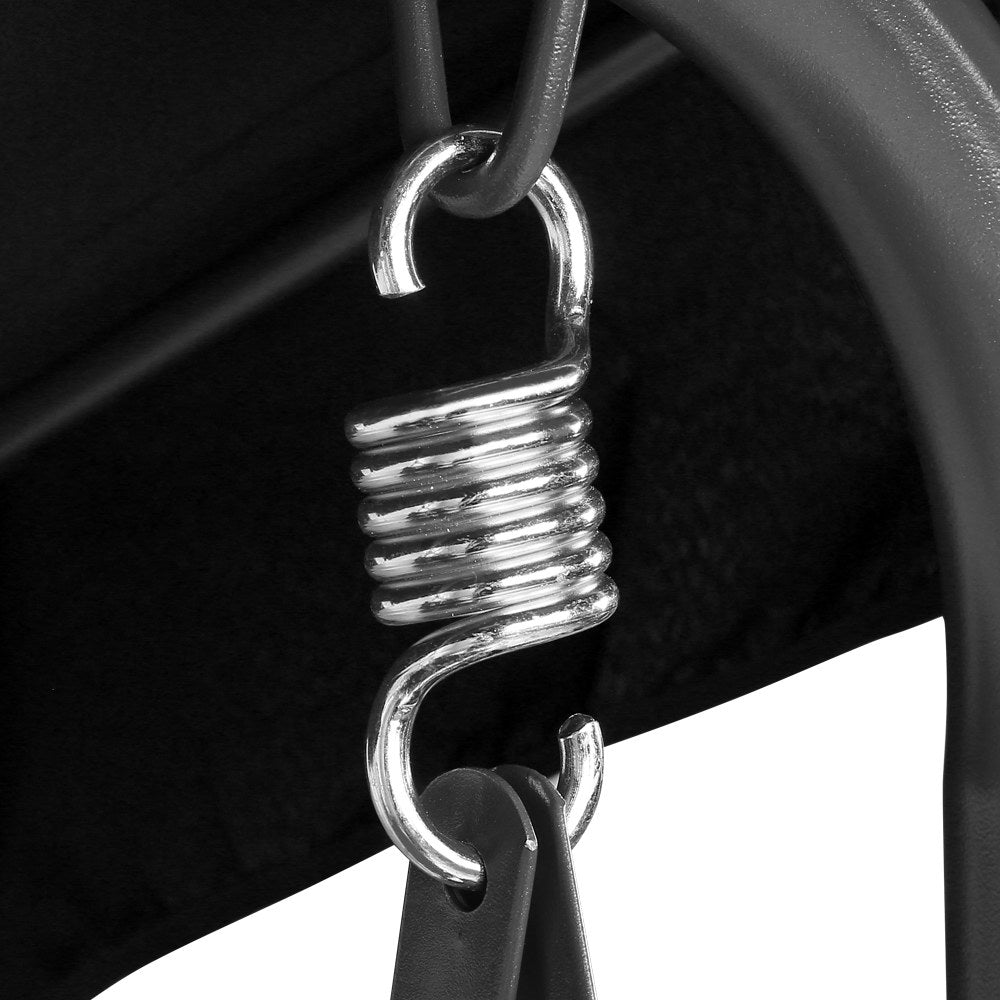 Gardeon Outdoor Swing Chair Garden Chair Bench Furniture Canopy 3 Seater Black 5