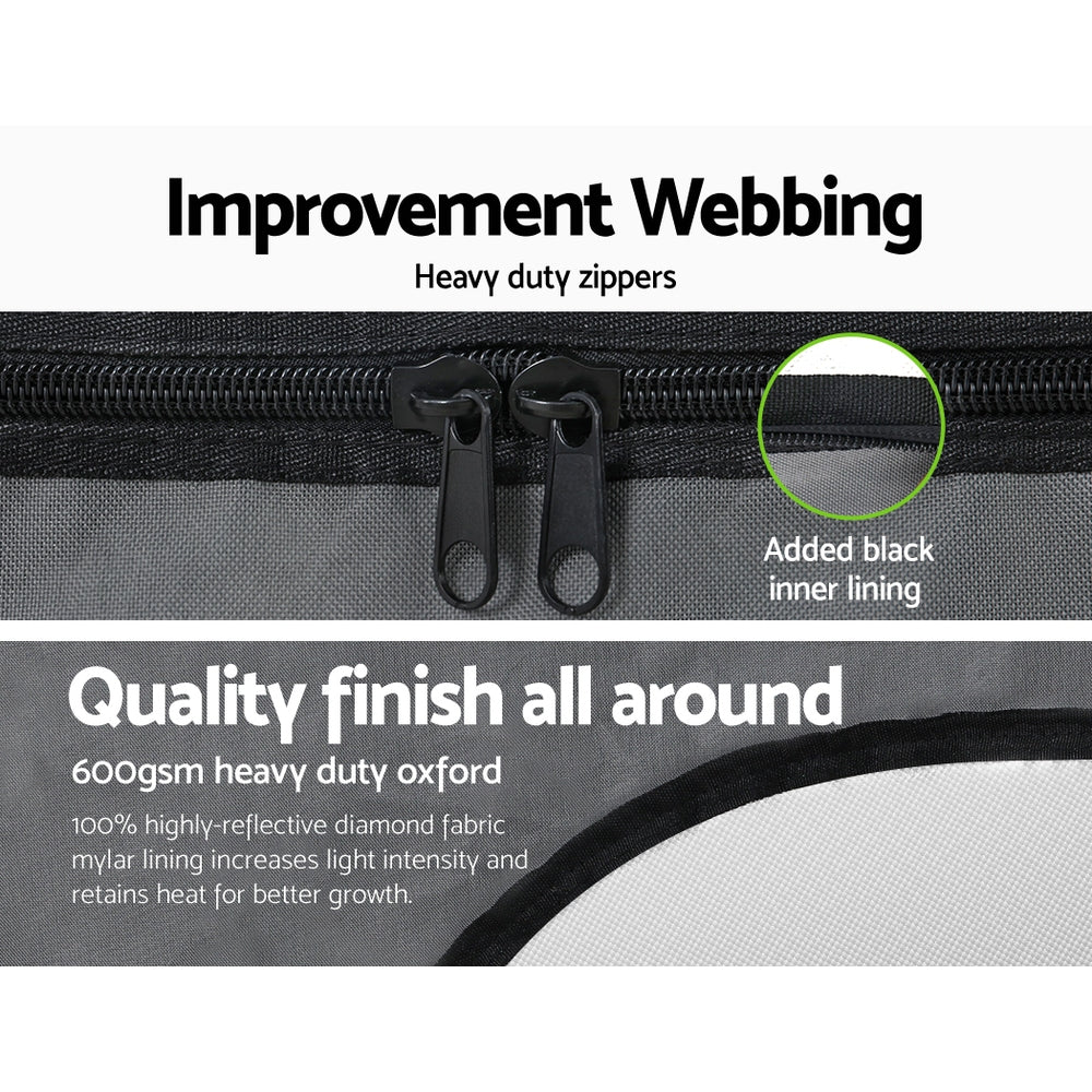 Green Fingers Grow Tent Kits Hydroponics Kit Indoor Grow System 142X100X180CM 6