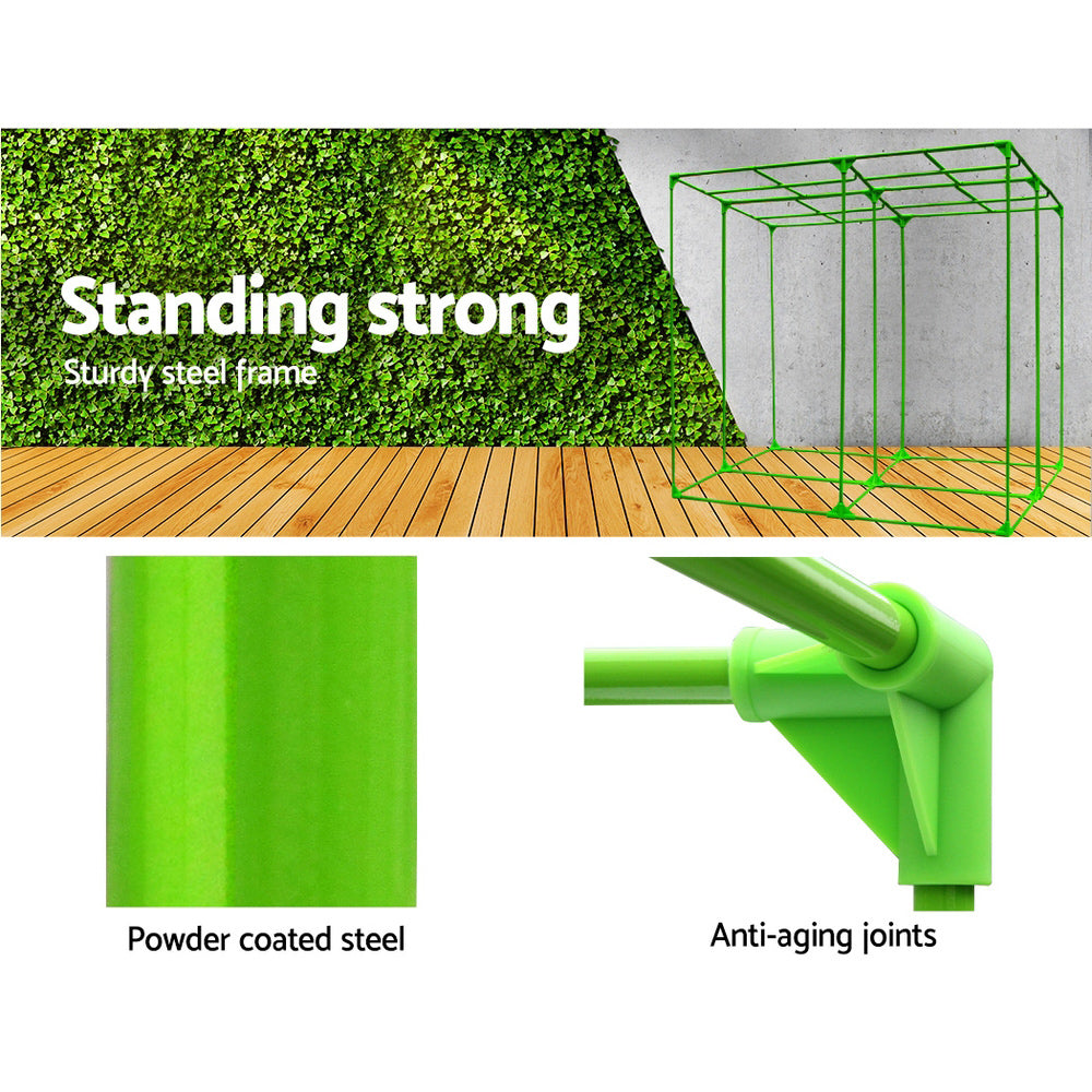 Green Fingers Grow Tent 200x200x200CM Hydroponics Kit Indoor Plant Room System 6