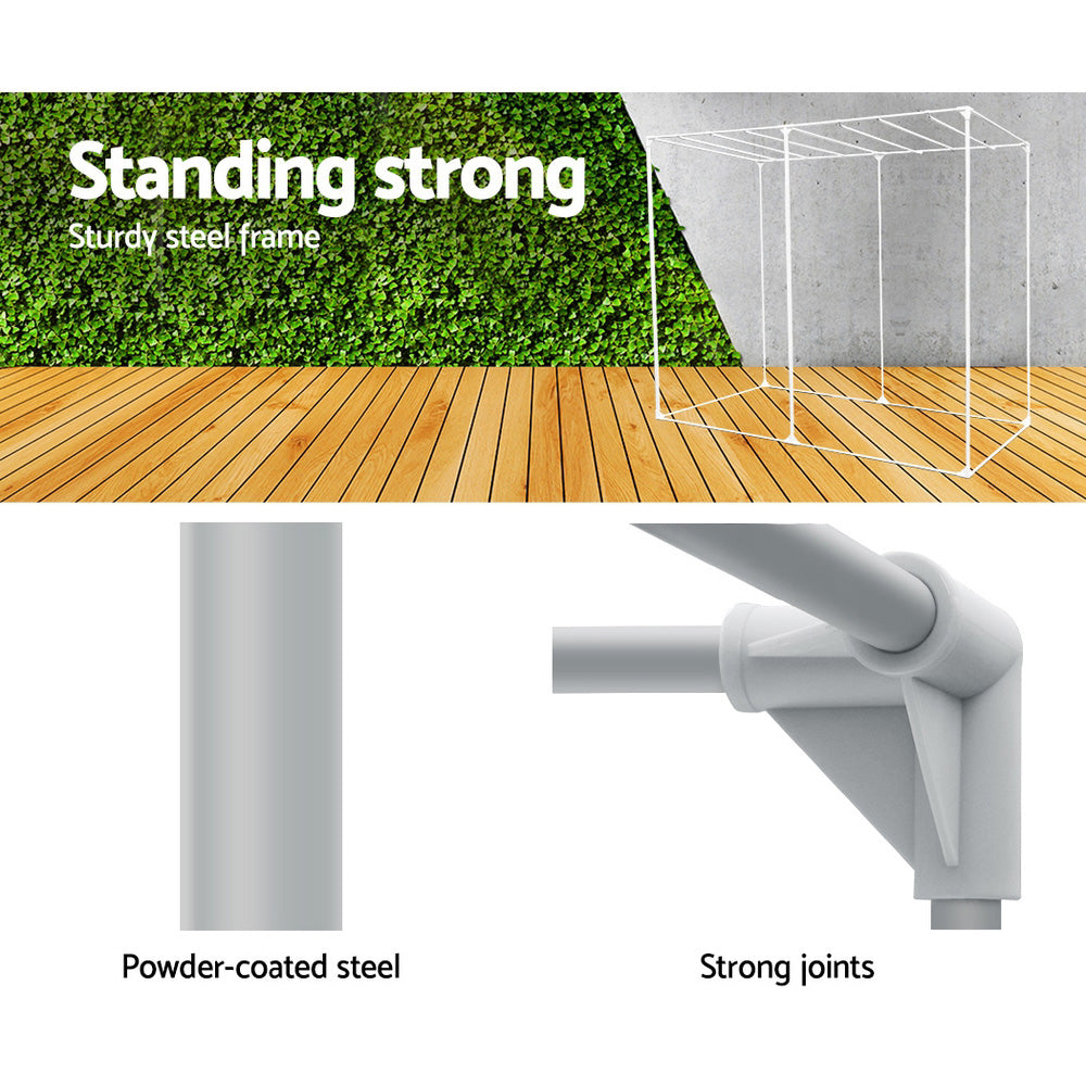 Green Fingers Grow Tent 240x120x200CM Hydroponics Kit Indoor Plant Room Black 5