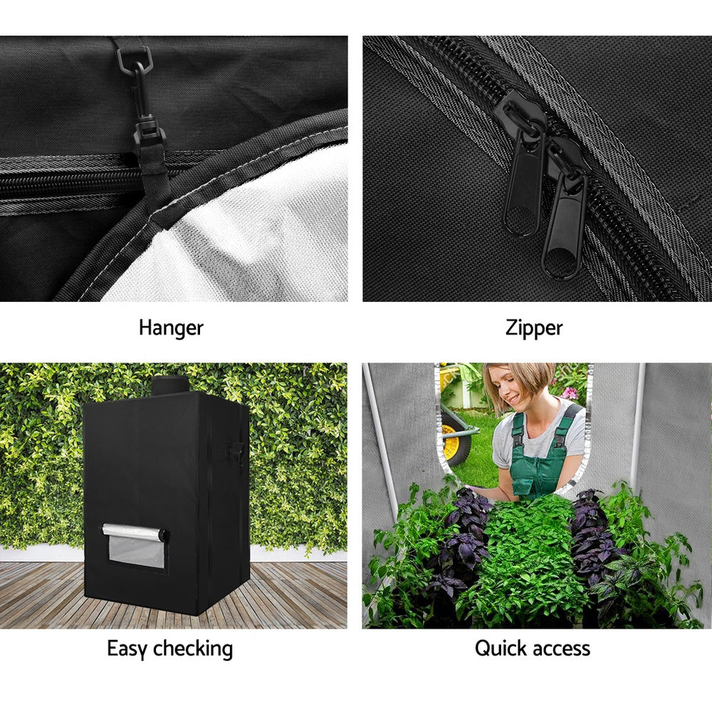 Green Fingers Grow Tent 60x60x90CM Hydroponics Kit Indoor Plant Room System 6