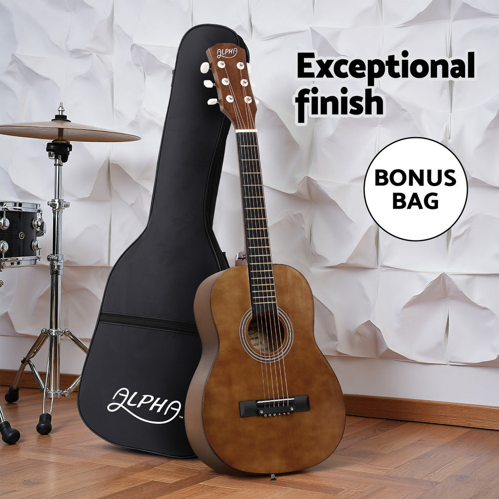 Alpha 31" Steel String Acoustic Guitar Portable 3