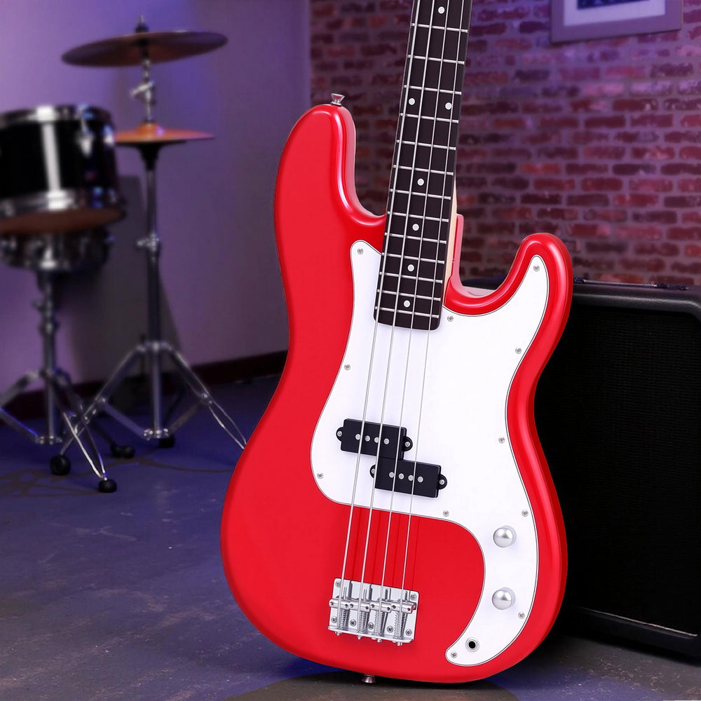 Alpha Electric Guitar Bass  47 Inch Red 7