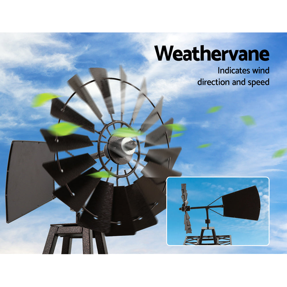 Garden Windmill 120cm Metal Ornaments Outdoor Decor Ornamental Wind Mill 4