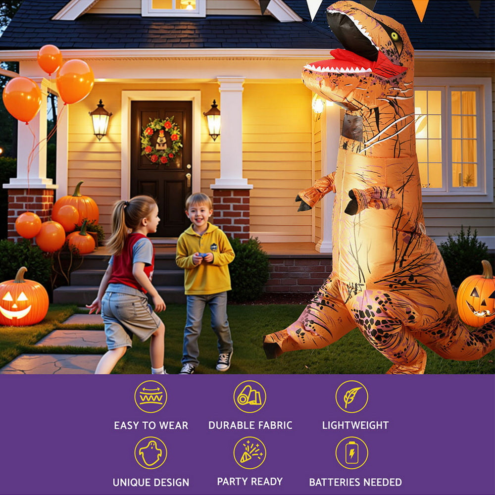 Inflatable Dinosaur Costume T-Rex Adult Suit Blow Up Party Fancy Dress Halloween Xmas Cosplay 4